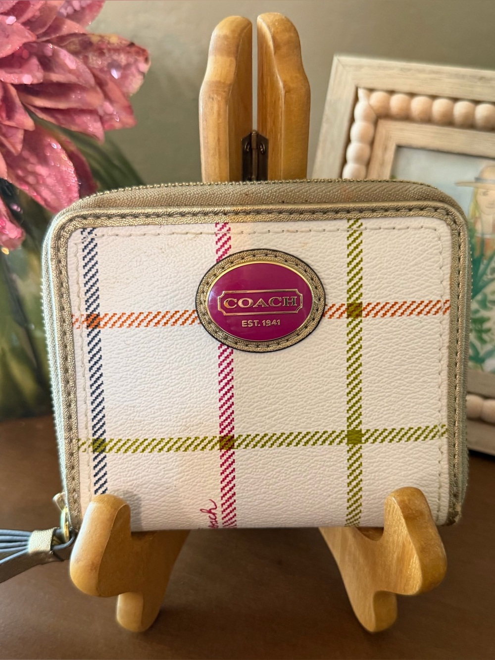 Coach Tartan Plaid Wallet